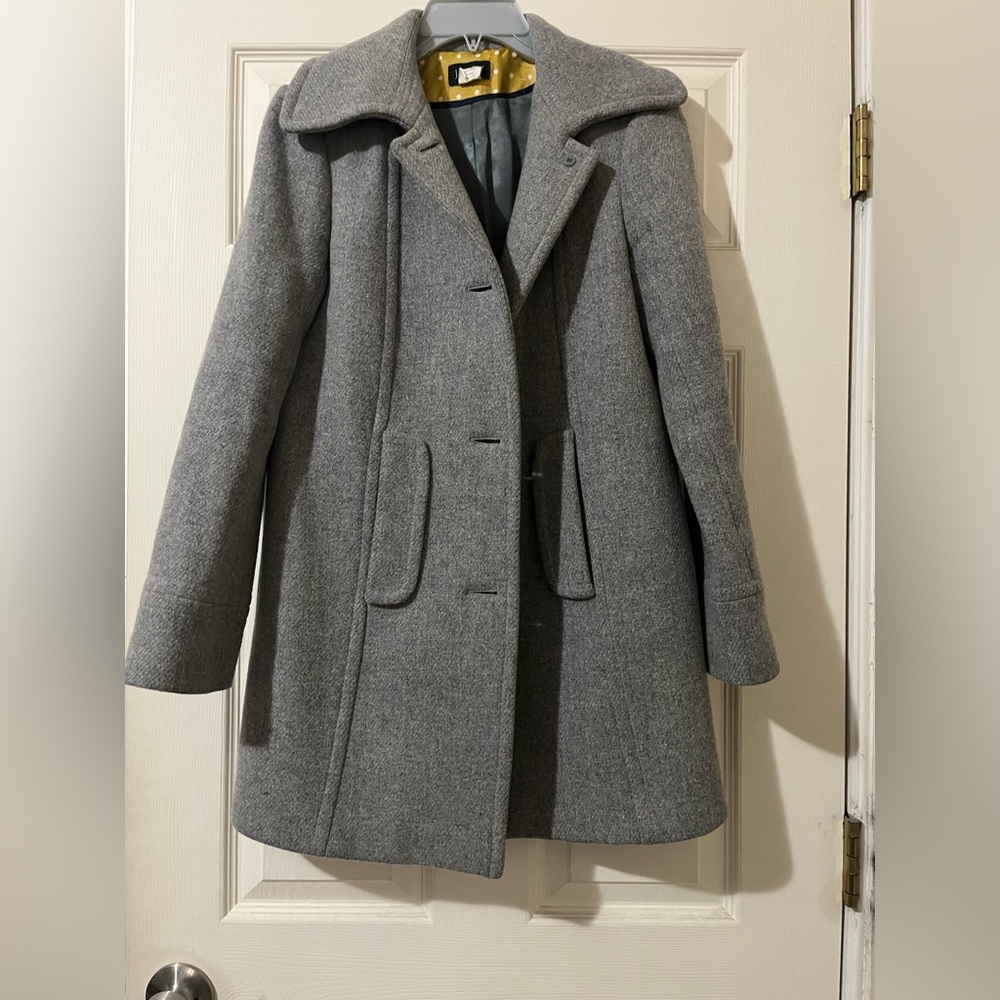 J. Crew Classic Gray Pea Coat